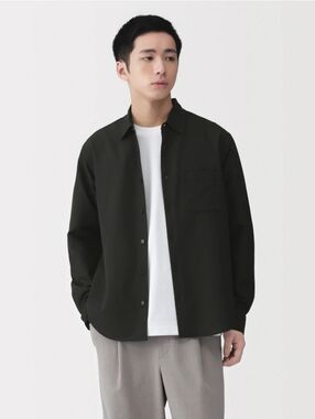 Muji breathable seersucker long sleeve shirt breezy material